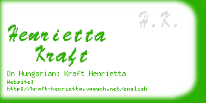 henrietta kraft business card